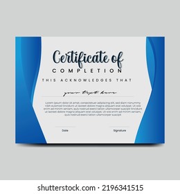 Diseño de plantilla de certificado con estilo profesional