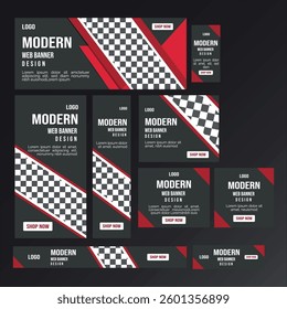 Professional stylish modern web banner template set