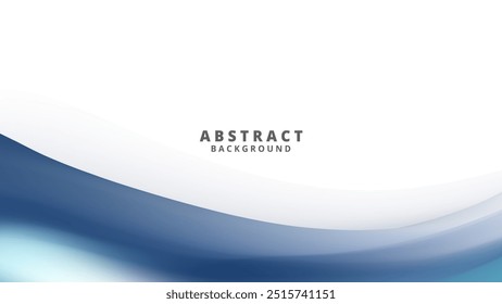 Professional and stylish, this abstract background features a flowing wave design in shades of blue.