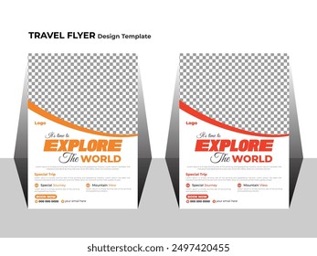 Professionelles und stilvolles Design für Urlaubsflieger. Elegant, modern, kreativ und stilvoll 
Broschüre für eine Urlaubstour, eine Reise oder Reisewerbung oder Werbeaktion