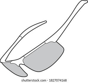 Professional Sunglasses Vector / Line Drawing. Icon, Logo, Design, Element