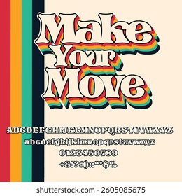 Professional super retro Vintage Display bold Font alphabet