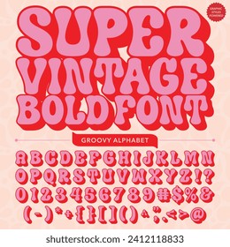 Professional super vintage retro bold Font template