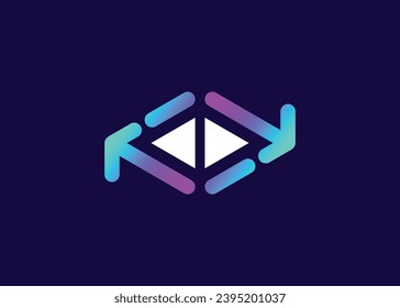 Professional swap arrow logo design vector template.