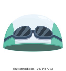 Professional swim cap icon cartoon vector. Perfect aquatic. Beach travel