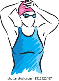 professional swimmer vector illustration2