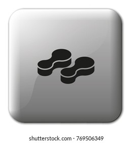 Professional swimming equipment flat vector icon.