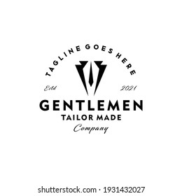 professional tailor made tie and suit design logo for gentleman