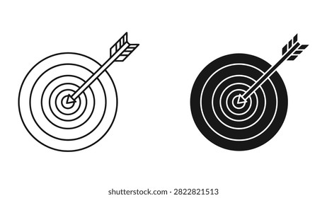Professional target and arrow icons representing success, accuracy, and strategic business goals.