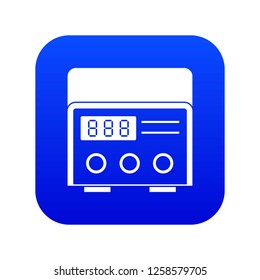 Professional tattoo machine icon digital blue for any design isolated on white vector illustration