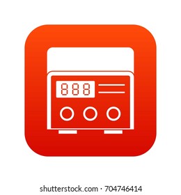 Professional tattoo machine icon digital red for any design isolated on white vector illustration
