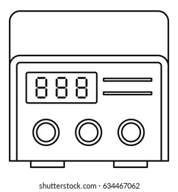 Professional tattoo machine icon in outline style isolated vector illustration