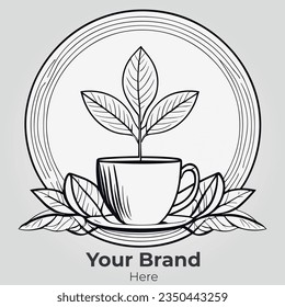 Vector de logotipo de té profesional para marca