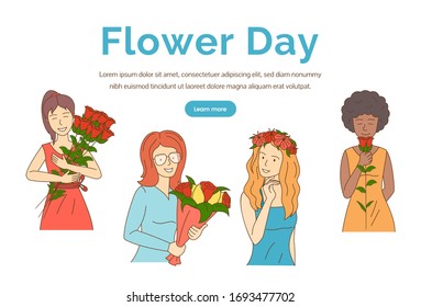 Professional teamwork web banner vector template. Friendly office staff, business company website landing page concept. Successful team, cheerful people group outline illustration with text space