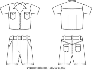Professional technical fashion flat