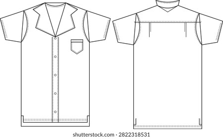 Professional technical fashion flat