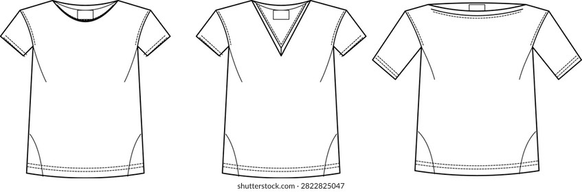 Professional technical flat sketch