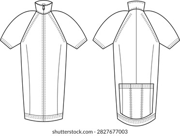 Professional technical flat sketch