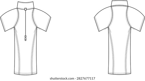 Professional technical flat sketch