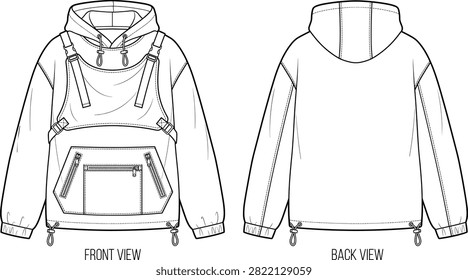 Professional technical flat sketch