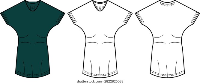 Professional technical flat sketch