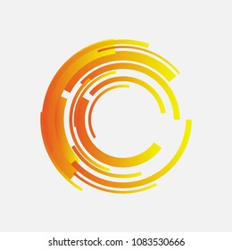 Professional technology background. Gbstract futuristic sign concept. Geometric logo template.