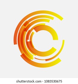 Professional technology background. Gbstract futuristic sign concept. Geometric logo template.
