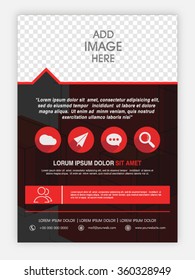 Professional Template, Brochure or Flyer design with space to add your image for Business concept.