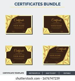 Professional template certificate of achievement. Editable and ready to print. Just change with your company and name.