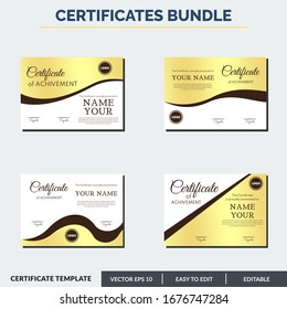 Professional template certificate of achievement. Editable and ready to print. Just change with your company and name.