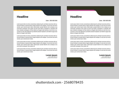 Professional  template with creative modern letter head design template for your project.