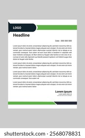 Professional  template with creative modern letter head design template for your project.