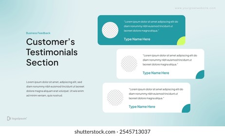 Professional Testimonial Or Quotes Slides Template
