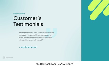 Professional Testimonial Or Quotes Slides Template
