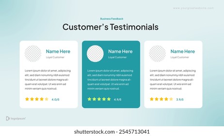 Professional Testimonial Or Quotes Slides Template
