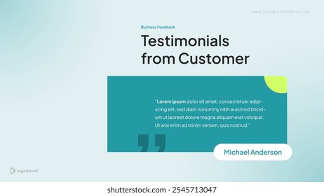 Professional Testimonial Or Quotes Slides Template
