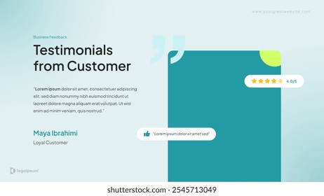 Professional Testimonial Or Quotes Slides Template
