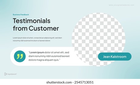 Professional Testimonial Or Quotes Slides Template
