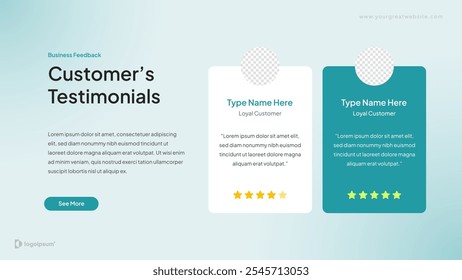 Professional Testimonial Or Quotes Slides Template
