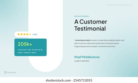 Professional Testimonial Or Quotes Slides Template
