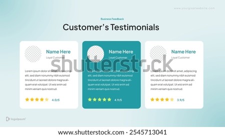 Professional Testimonial Or Quotes Slides Template
