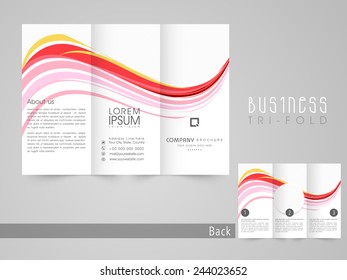 Professional three fold brochure, catalog and flyer template for business purpose.