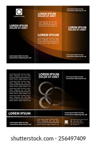 Professional three fold business flyer template 
