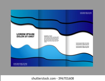 Professional three fold business flyer template
