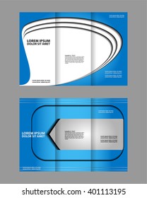 Professional three fold business flyer template
