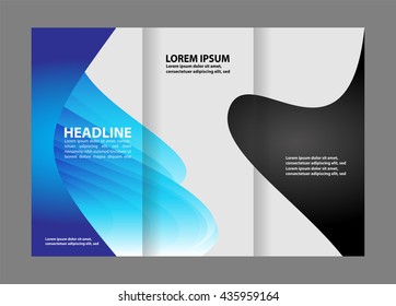 Professional three fold business flyer template
