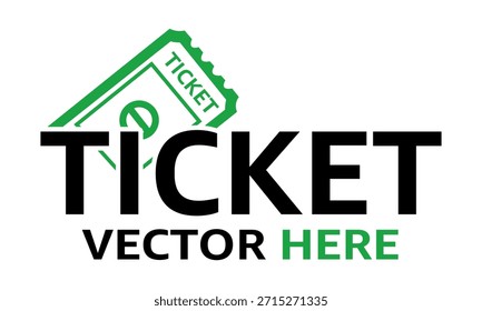 Ilustración vectorial de boletos de Profesional con diseño de insignia de sello. Perfecto para entradas de eventos, pases de concierto, gráficas de admisión y Materiales promocionales. Icono de ticket verde editable