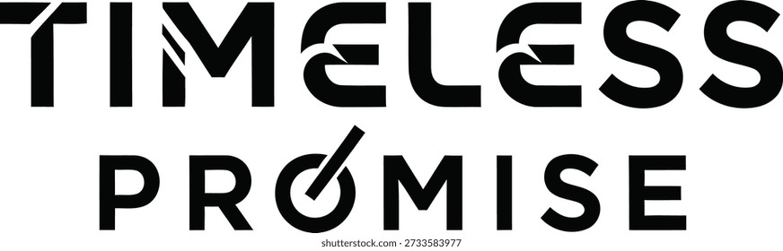 Professionelle Timeless Promise Schlüssel Typografie T-Shirt Design Vektorgrafik für Vertrauen Engagement romantische Loyalität und Sicherheitskonzepte einzeln auf transparentem Hintergrund.