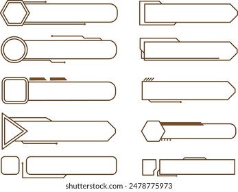 Professional Title Box Clipart, Business Text Box for Business Infographic PPT