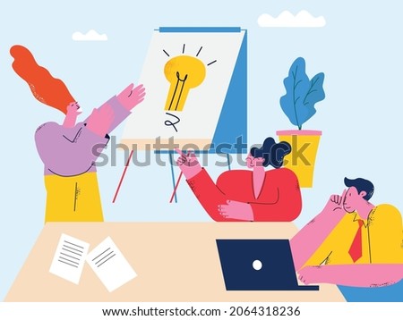 Professional training, education, online tutorial, online business courses, business presentation flat vector illustration. Expertise, skill development design for mobile and web graphics